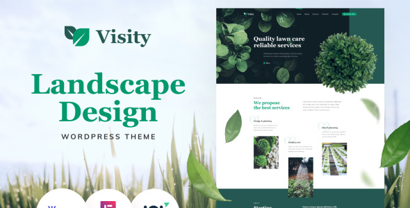 ландшафтный дизайн с темой wordpress elementor