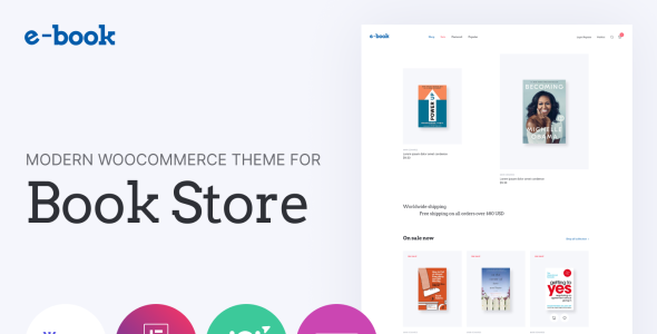 тема веб-сайта книги с виджетами для темы elementor woocommerce