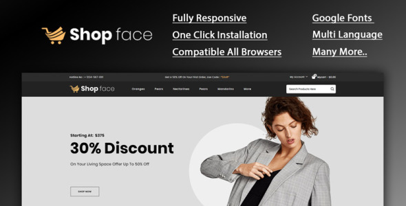 шаблон модного магазина opencart