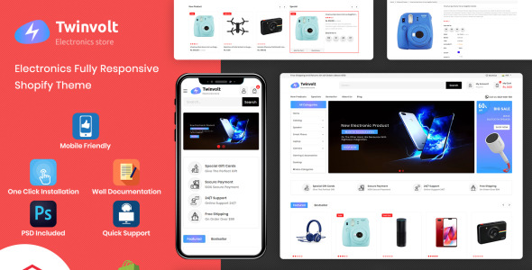 twinvolt электронная тема shopify