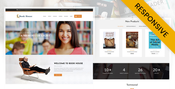 шаблон книжного дома opencart