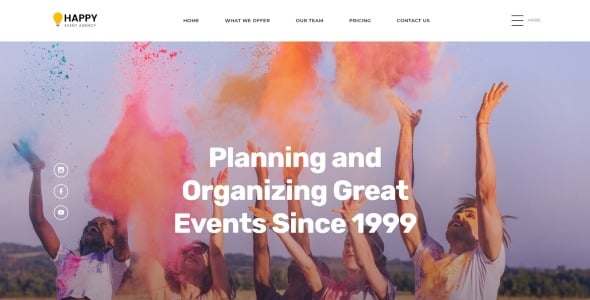 агентство событий html шаблон целевой страницы