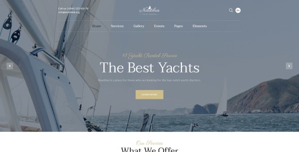 яхтинг многостраничный html шаблон сайта