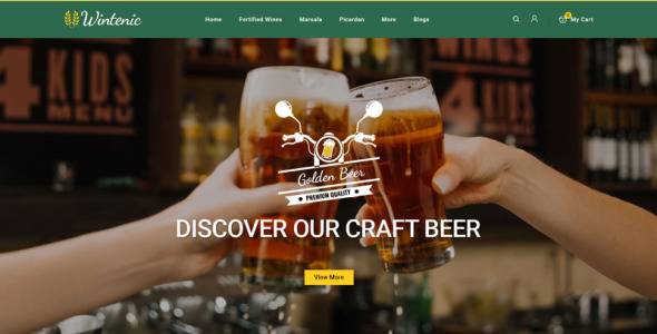 шаблон opencart wine &amp; drink shop