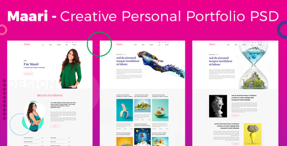 PSD шаблон на тему персональная страница