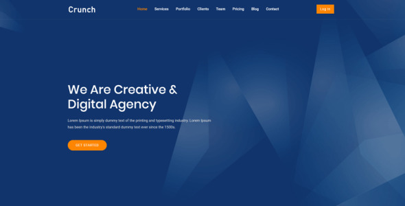 шаблон целевой страницы crunch