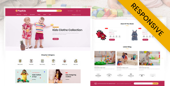 детский магазин opencart шаблон