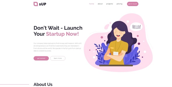 it creative html landing page template