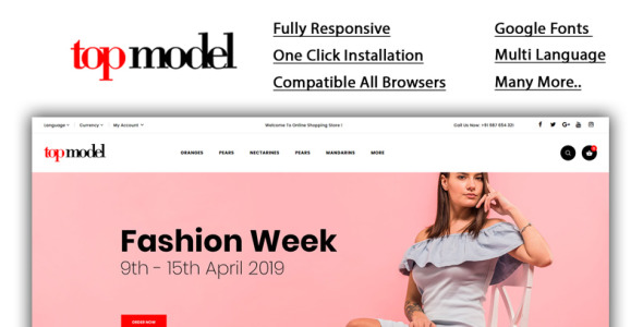 шаблон модного магазина opencart