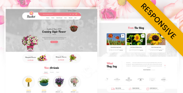 ведро цветов магазин opencart шаблон