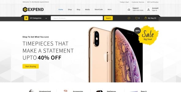 тема многоцелевого магазина woocommerce