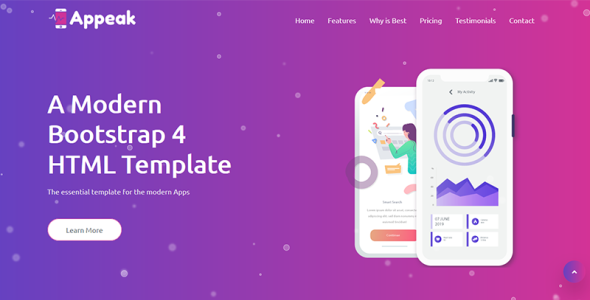 шаблон целевой страницы приложения html5