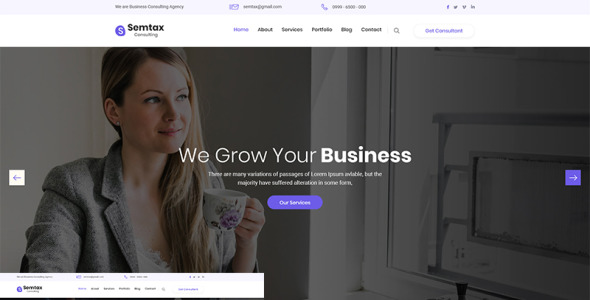 PSD шаблон на тему консалтинг