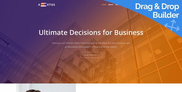 шаблон business advisor moto cms 3