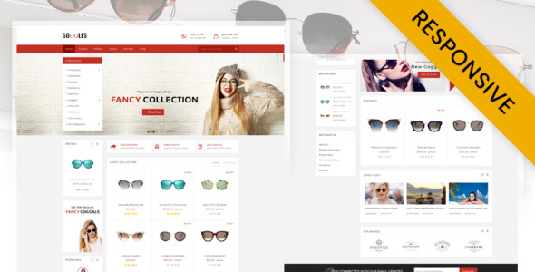 шаблон opencart магазина googles store