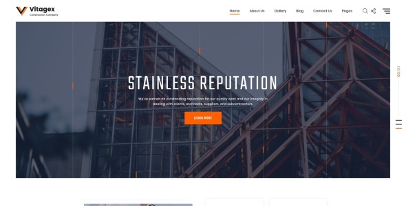 строительная компания многостраничный современный html шаблон сайта
