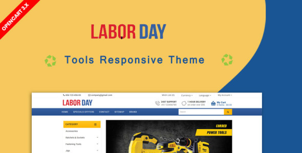 Labour Powertool Theme OpenCart Template