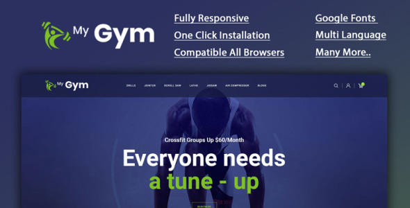 Fitness Online Store OpenCart Template