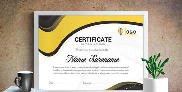 Шаблон сертификата на тему графика