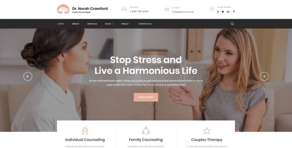 психолог многостраничный современный html шаблон сайта
