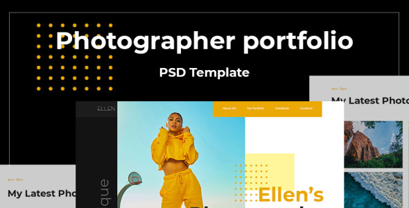 Адаптивный PSD шаблон на тему портфолио фотографа