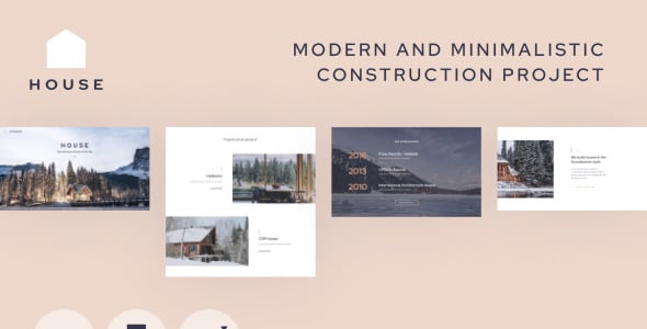 современный и минималистичный строительный проект сайт wordpress тема