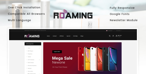 шаблон opencart для мобильного интернет-магазина