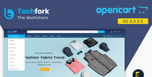 шаблон opencart магазина электроники