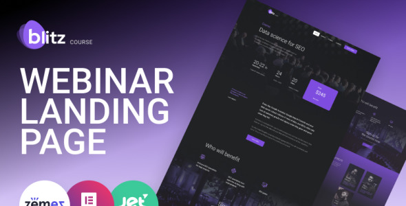 шаблон целевой страницы вебинара тема wordpress