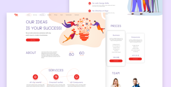 PSD шаблон на тему графика