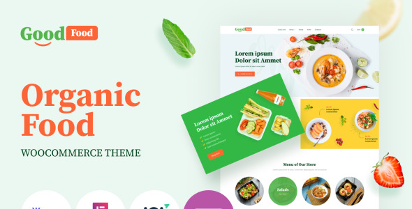 стильный шаблон органической еды тема woocommerce