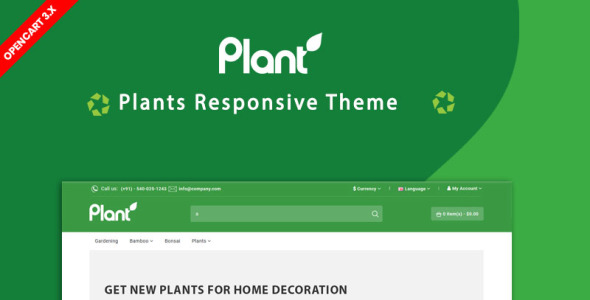 Plant OpenCart Template