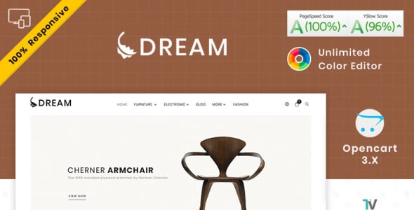 dream furniture opencart шаблон
