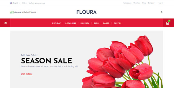 шаблон сайта магазина цветов и подарков