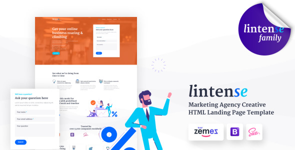 маркетинговое агентство креативный html шаблон целевой страницы