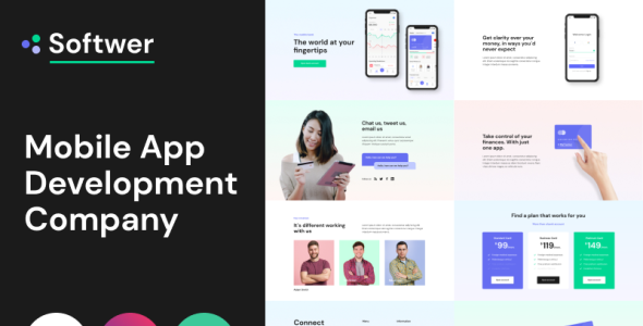 разработка мобильных приложений шаблон сайта компании wordpress тема