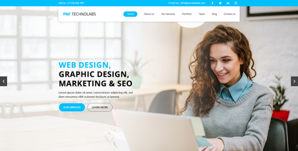 PSD шаблон на тему графика