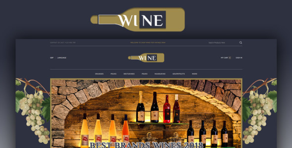 шаблон opencart винного магазина