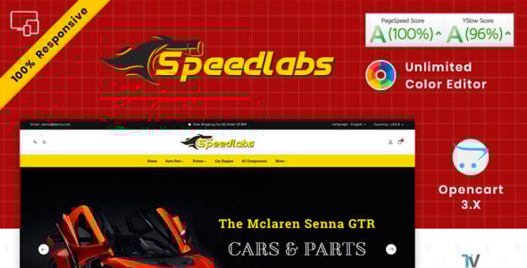 Speed Labs AutoPart Store OpenCart Template