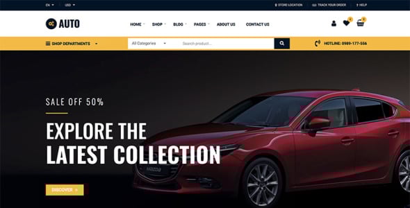 автомеханические услуги тема woocommerce