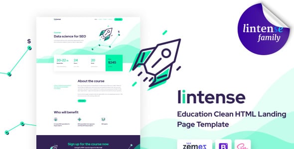 образование чистый html шаблон целевой страницы