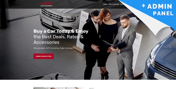 шаблон целевой страницы auto saleman