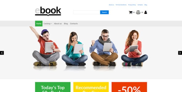 книжный магазин motocms шаблон электронной коммерции