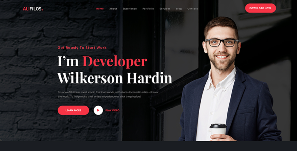 PSD шаблон на тему персональная страница