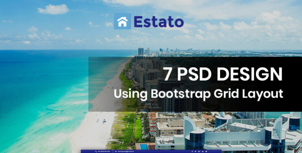 PSD шаблон на тему недвижимость