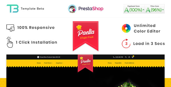 Paella Delight Food And Restaurant PrestaShop Theme
