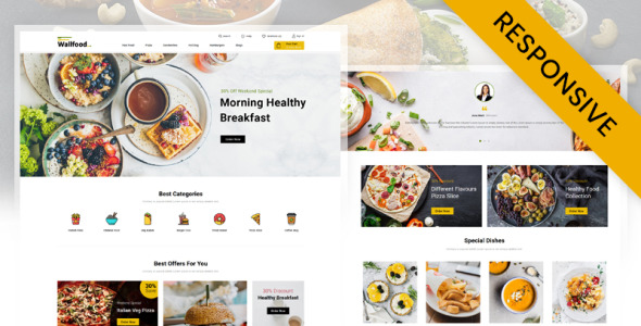 шаблон opencart ресторанного магазина