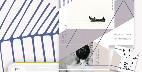 Шаблон для соцсетей на тему графика