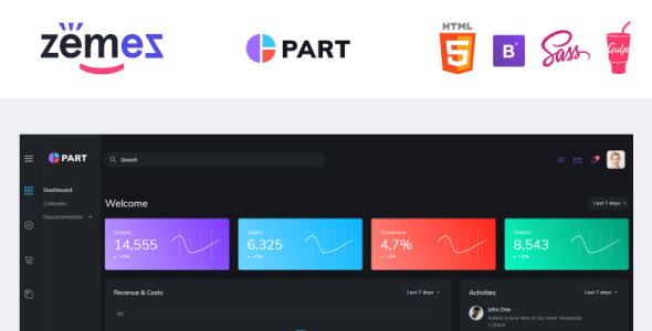 дружественный творческий шаблон администратора
