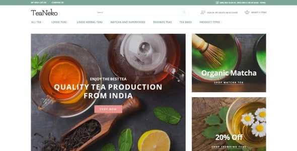 чайный сайт magento theme